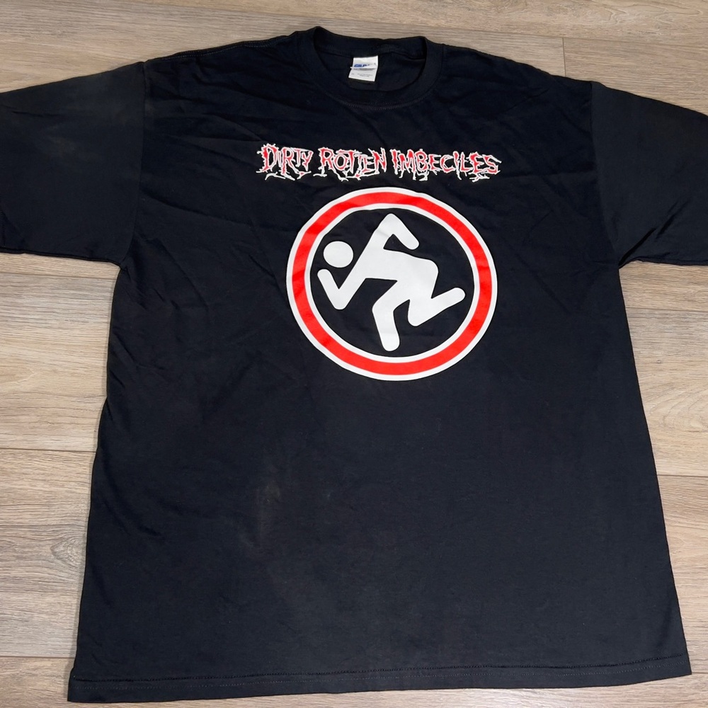 Vintage Dirty Rotten Imbeciles Black Thrash Punk Tour Concert Tee Shirt Size XL